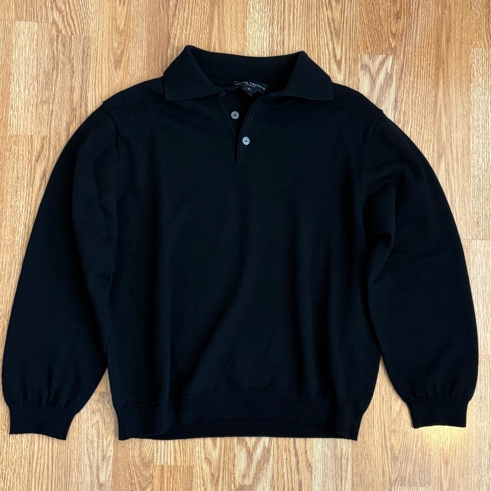 100% Italian Wool collared shirt/sweater